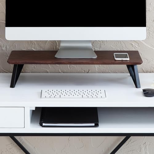 Anji Mountain Monitor Stand for Desk - Desktop Organizer & Laptop Riser, Ergonomic Monitor Riser, Space-Saving, Durable,