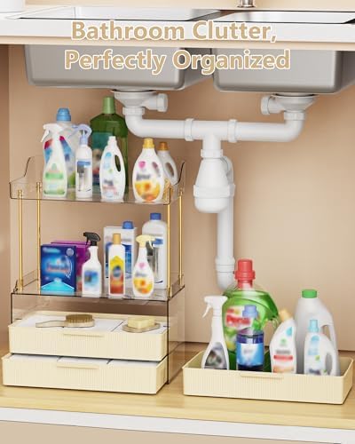 Anylady Bathroom Organizers and Storage, Makeup Organizer (Sturdy Durable Attractive), Ideal for Vanity, Countertop, Cou