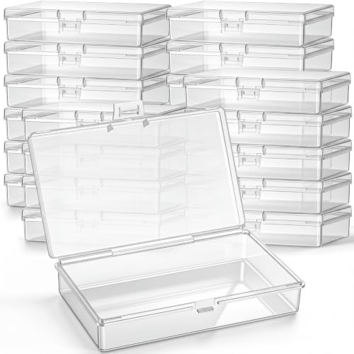Jetec 30 Pieces Small Clear Plastic Storage Box, 5.2 x 3 x 1.2 Inch
