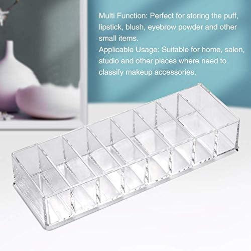 Clear Acrylic Compact Makeup Organizer 2 Pack 8 Compartments