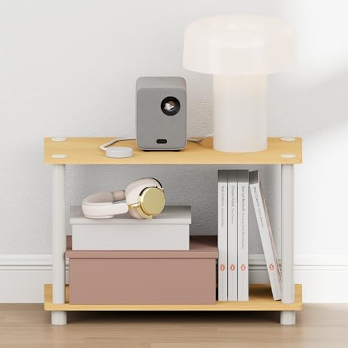 Furinno Turn-N-Tube Night Stand, Rectangle Nightstand with Open Shelf, Toolless Assembly Side Table, End Table, for Livi
