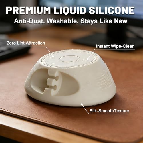 SOOoEC [N52 Ultra-Strong Snap-On Magnetic Cord Holder, Weighted Desktop Cable Organizer, Premium Liquid Silicone, No Col