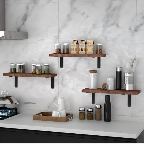 4 Pack - L 6" x H 4" x W1.5, 5mm Thick Black L Shelf Bracket, Iron Shelf Brackets, Metal Shelf Brackets, Floating Shelf,