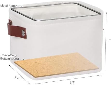 Small Fabric Storage Bins, Mini Storage Cubes, 7.8x6.7x5.9 Inch