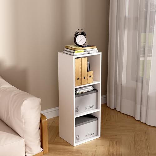 Wooden 3 Cube Storage Organizer, 3 Tier Storage Cubes Storage Display Cubby, Freestanding DIY Closet Shelving Unit for L