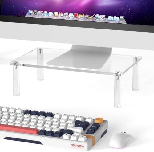 Acrylic Monitor Stand Riser 14X7.8 Clear Computer Stand Riser