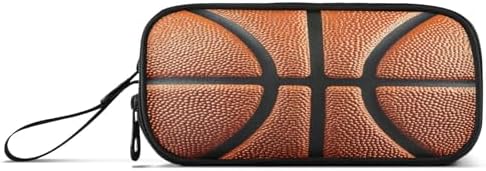 Basketball Ball Skin Pencil Case Box Boys Girls Large Pencil Pouch Zipper Compartments Big Capacity Stationery Pen Bag Organizer for Kids Teens Adults School Office
