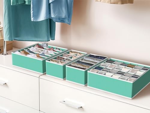Simple Houseware 4-Pack Drawer Organizer Set for Underwear/Socks/Bra
