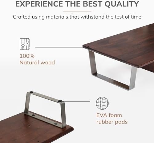 Anji Mountain Monitor Stand for Desk - Desktop Organizer & Laptop Riser, Ergonomic Monitor Riser, Space-Saving, Durable,