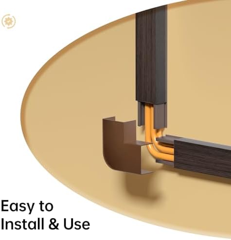 Delamu Cord Hider, 85in Cord Covers for 2-3 Wires on Wall, Self-Adhesive Cable Hider, PVC Wire Hiders Wire Covers for TV