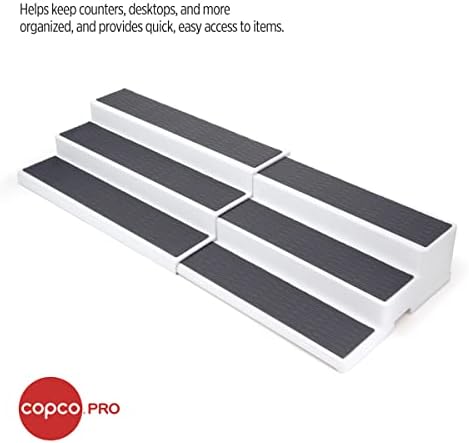 Copco 3 Tier Expandable Cabinet Organizer - Spice Rack Shelf for Pantry, Kitchen, Bathroom, Closet Storage - Adjustable 