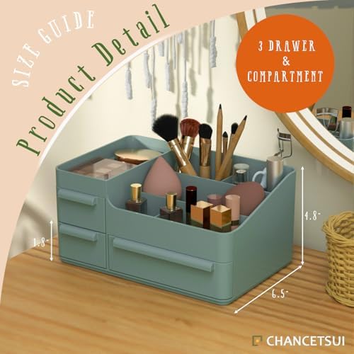 CHANCETSUI Makeup Organizer With Drawer For Vanity: Cosmetics Organizers Storage - Holder For Lipstick Nail Polish Eyesh