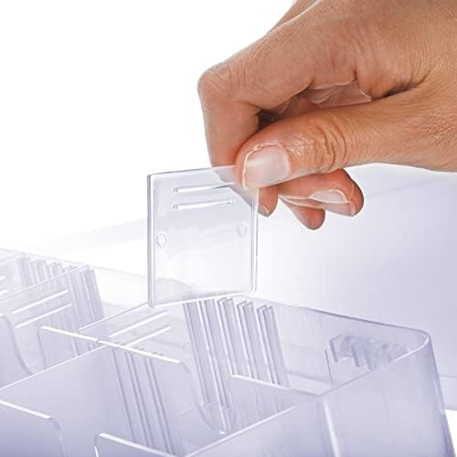 Foraineam 2 Pieces Double Side Universal Clear Nail Polish Organizer Box Nail Tools Holder Case for 48 Bottles with 8 Ad