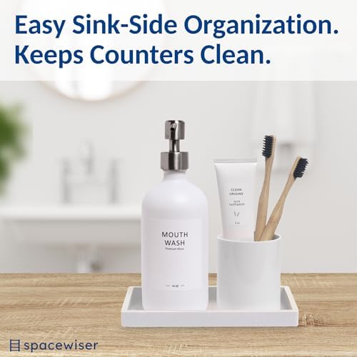Spacewiser Countertop & Vanity Silicone Tray – 2 PC Small 7.7" Soap Tray