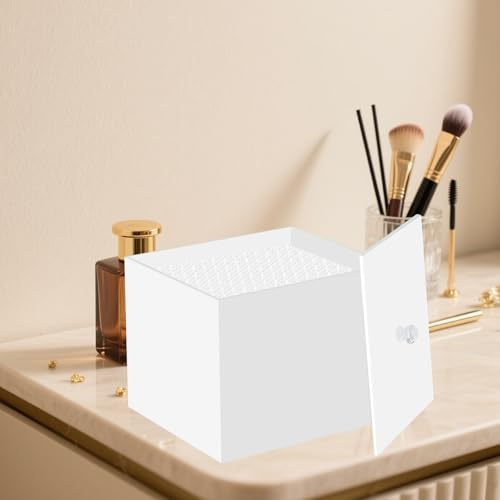 Disposable Face Towel Holder Container Acrylic Box for Clean Towels White