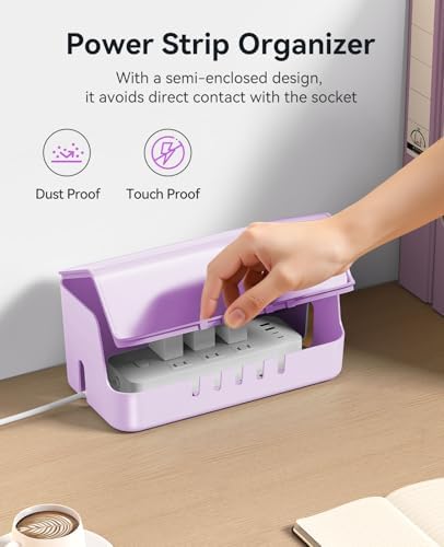 ORICO Cable Management Box with Phone Stand Lid, Large Cord Organizer Case for Hiding Power Strips & Surge Protectors, H