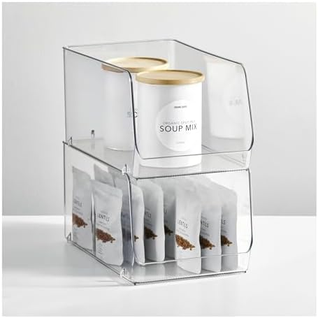 iDesign Clear Plastic Stackable Storage Bin