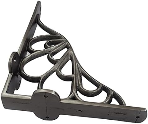 Adonai Hardware Alvah Brass Decorative Shelf Bracket (Supplied as 2 Pieces per Pack) - Antique Brushed Nickel
