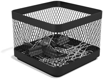 TRU RED Small Stackable Wire Mesh Accessory Holder, Matte Black, 3-Pk