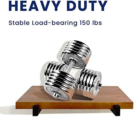 Shelf Brackets 6 Pack Thickened Heavy Duty Floating Shelf Brackets 12 inches (Actual 11.25",Wall Mounted Industrial Meta
