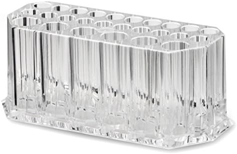 byAlegory Acrylic Makeup Beauty Brush Organizer | 26 Space Cosmetic Storage (CLEAR)