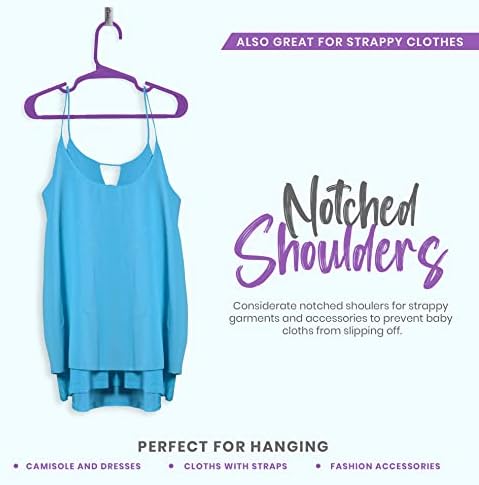 Utopia Home Kids Hangers 40 Pack – 11.5 Inch Baby Closet Hangers Purple