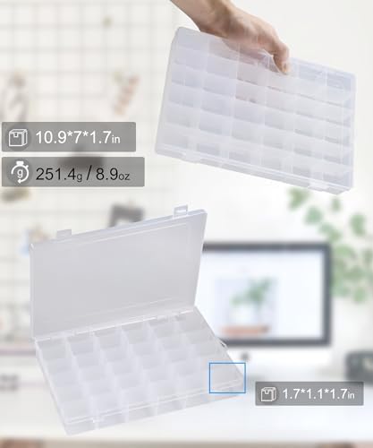 12 Pack 36 Grids Bead Organizer Plastic Organizer Box 3600 Tackle Box