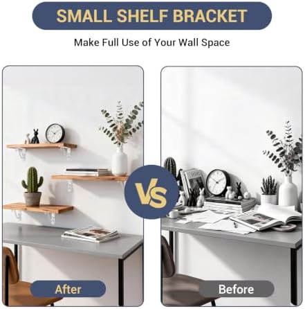 HOME MASTER HARDWARE Decorative Shelf Brackets, 5x3.5 inch, White, 10 Pack