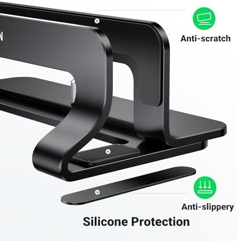 UGREEN Vertical Laptop Stand Holder for Desk Compatible with MacBook Pro, MacBook Air Stand Vertical Aluminum Adjustable