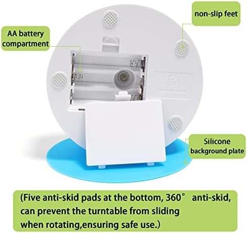 YVV Rotating Display Stand, 360 Degree Motorized Rotating Turntable, Adjustable Speed Rotating Display Stand, Electric S