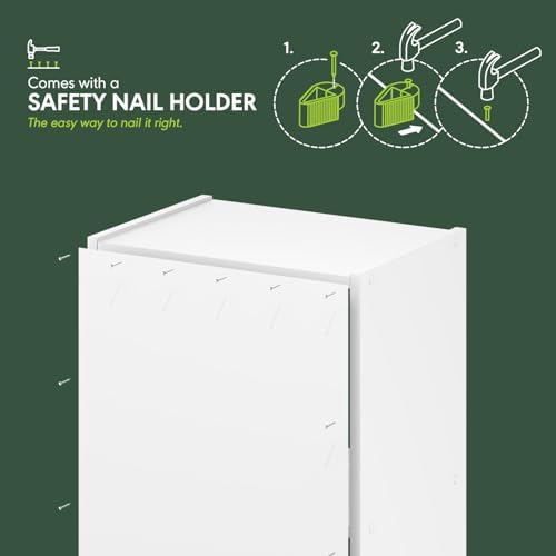Furinno PASIR Book Shelf, 3-Cube Bookcase, Standing Bookshelf, Open Storage Shelf, Closed Back, Easy Assembly, 9.3 x 12 