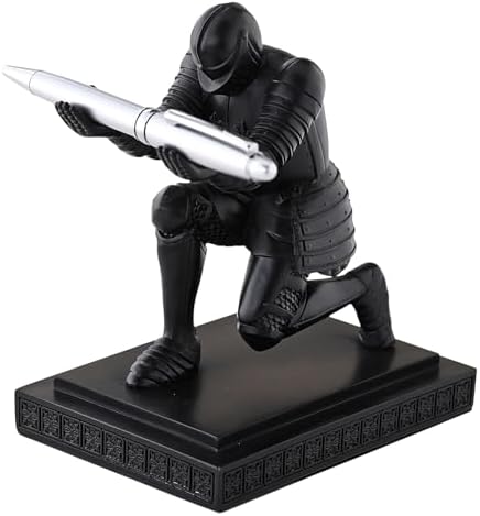 Knight Pen Holder Desk Organizers and Accessories as Gift Black