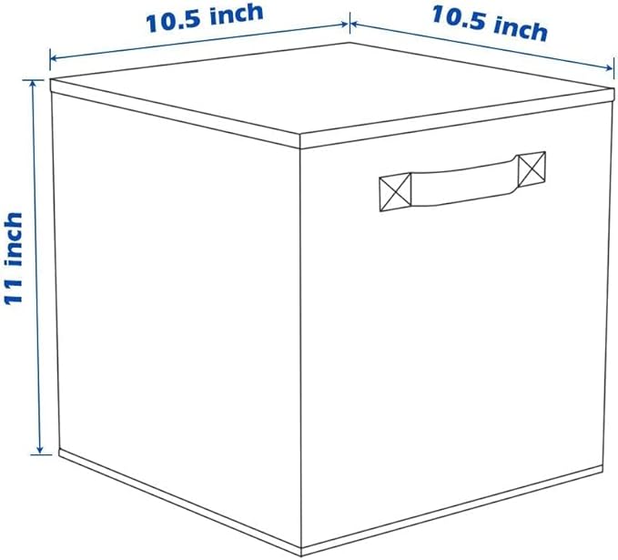 PowerKing Collapsible Storage Cubes with Handles, Fabric Foldable Bins for Closet Shelves, Durable Organization Storage Bins, 10.5'' x 11'' x 10.5'' (6 Colors, 6Pack)