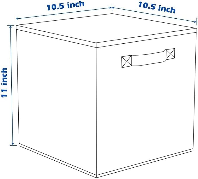 PowerKing Collapsible Storage Cubes with Handles, Fabric Foldable Bins for Closet Shelves, Durable Organization Storage Bins, 10.5'' x 11'' x 10.5'' (Lavender+Light Blue+Pink, 6Pack)