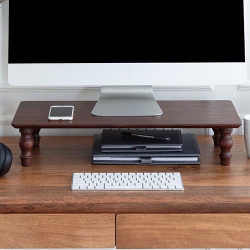 Anji Mountain Monitor Stand for Desk - Desktop Organizer & Laptop Riser, Ergonomic Monitor Riser, Space-Saving, Durable,