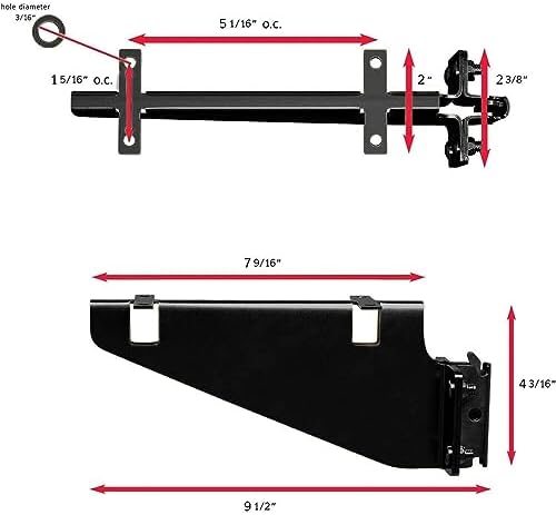 DC Cargo E Track Fixed Shelf Brackets (Pack of 2)| DIY Zinc-Plated Accessories for Shelves in Enclosed Trailer, Truck, W