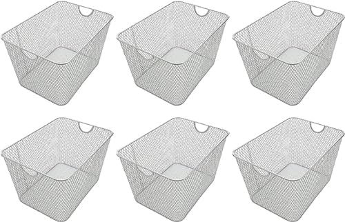 YBM HOME Kitchen Pantry Organizer Wire Basket for Shelves, Cabinets, Pantry, Countertop, Mesh Open Storage Bin Metal Bas