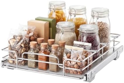 VEVOR Pull Out Cabinet Organizer 12.4" W x 16.54" D Steel Slide Out Drawers