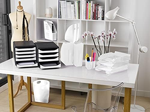 Exacompta Big-Box Glossy, 4 Drawers - Black/Glossy White