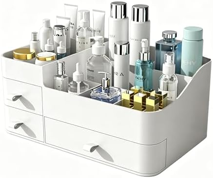 Makeup Organizer with 3 Drawers, Bathroom Counter Organizer.
