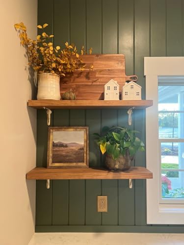 STYLENT Decor Decorative Brass Shelf Bracket, Heavy Duty and Antique Shelf Bracket for Shelving Modern L Shaped Design (