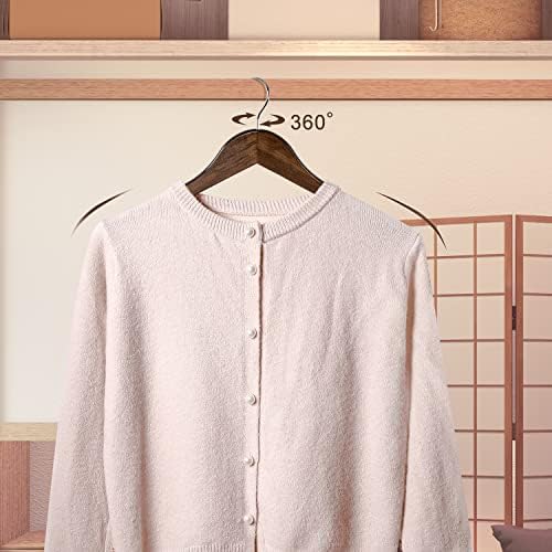 TOPIA HANGER Wooden Coat Hangers 30 Pack - Vintage Wood Suit Hangers