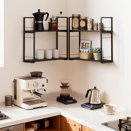 2-Layer Wall Bookshelf for Book Storage, Floating Book Shelves for Wall, Space Saver, 16in Stud Hanging Books helf, Beds