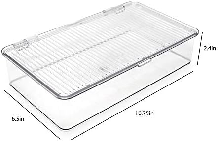 Isaac Jacobs Small Stackable Organizer Bin (10.75” x 6.5” x 2.4”)