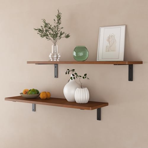 NEODROP 8-Pack 6 Inch Heavy Duty Shelf Brackets, Premium Floating L Bracket for Wall, Kitchen, Mantel Shelves Support | 