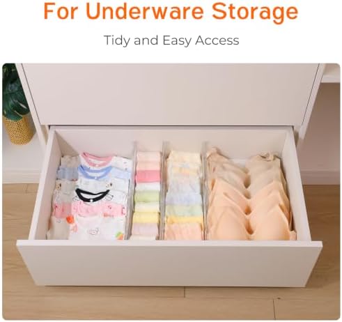 4 Pack 4" High Drawer Dividers for Clothes, 10.2"-16.5" Expandable