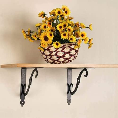 Luomorgo L Bracket Decorative Shelf Brackets, 5.4 Inch, Black, 2 Pcs