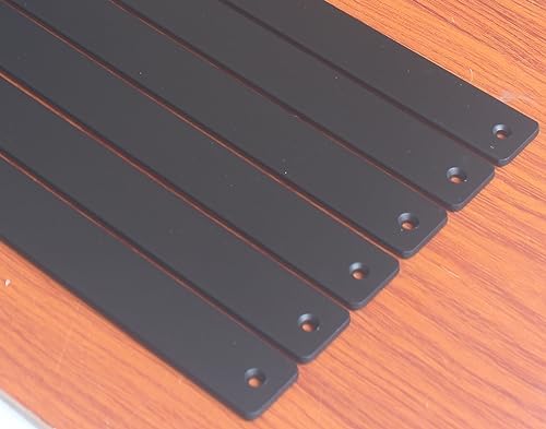 24 Pack - L 11" x H 6" x W1.5, 5mm Thick Black L Shelf Bracket, Iron Shelf Brackets, Metal Shelf Brackets, Floating Shel