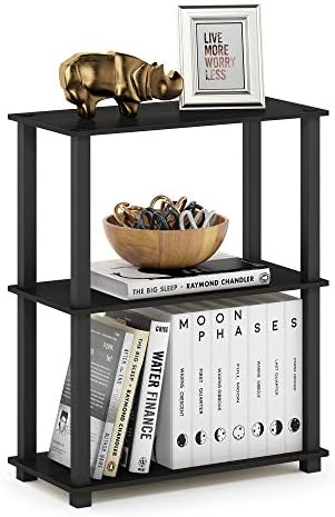 Furinno TURN-S-TUBE Storage Shelves, 3-Tier Book Shelf, Corner Shelf, Toolless Open Shelves, for Organization and Storag
