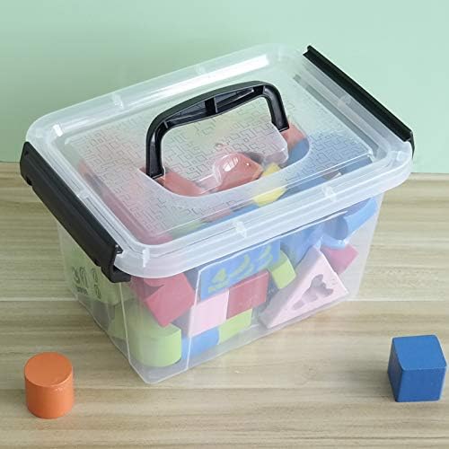 Farmoon 3.5 Quart Clear Storage Bin, Small Plastic Container Box, 6 Pack